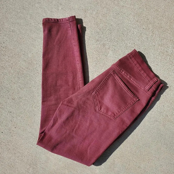 Free People Burgundy Women's Stretchy Denim Jeans Size 26 NWOT - Picture 9 of 14